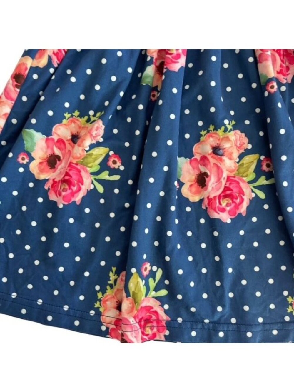 Oopsie Daisy Toddler Girls Floral and Polka Dot Dress Size 3T - Picture 3 of 6